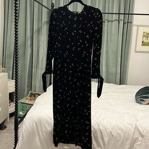 Whistles Black Floral Dress 6